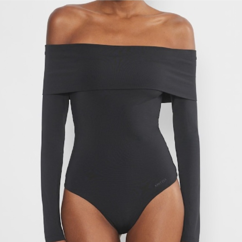 Aritzia Black Off-Shoulder Bodysuit
